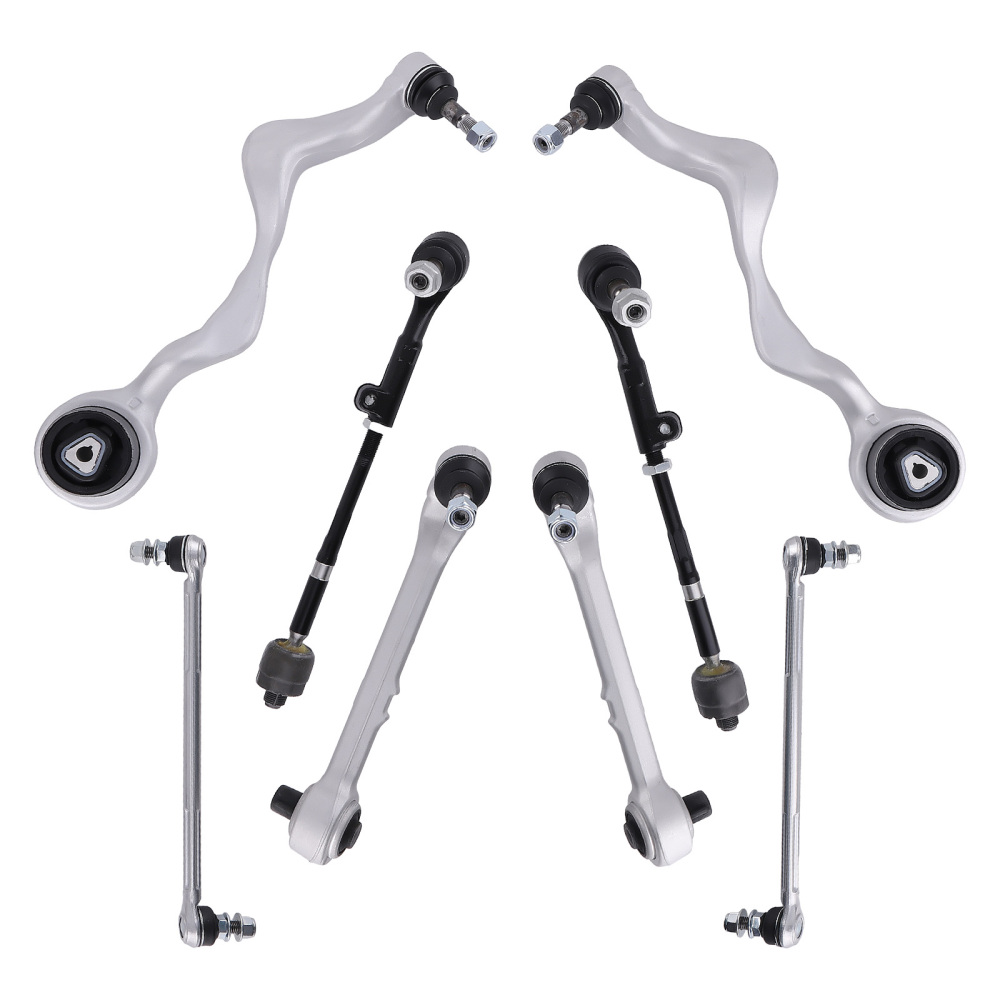 8x Front Control Arm Ball Joint Sway Bar Link Tie Rods compatible for BMW E82 1-SERIES 128i