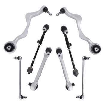 8x Front Control Arm Ball Joint Sway Bar Link Tie Rods compatible for BMW E82 1-SERIES 128i