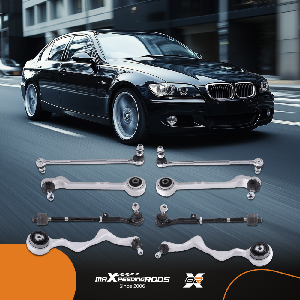 8x Front Control Arm Ball Joint Sway Bar Link Tie Rods compatible for BMW E82 1-SERIES 128i