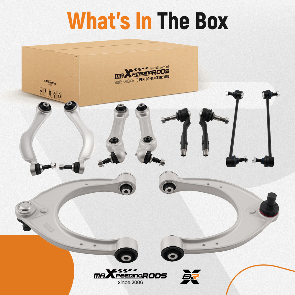 KIT DE BRAS DE CONTRÔLE AVANT GAUCHE + DROIT compatible pour BMW F07 F10 F11 F12 F13 F01 F02