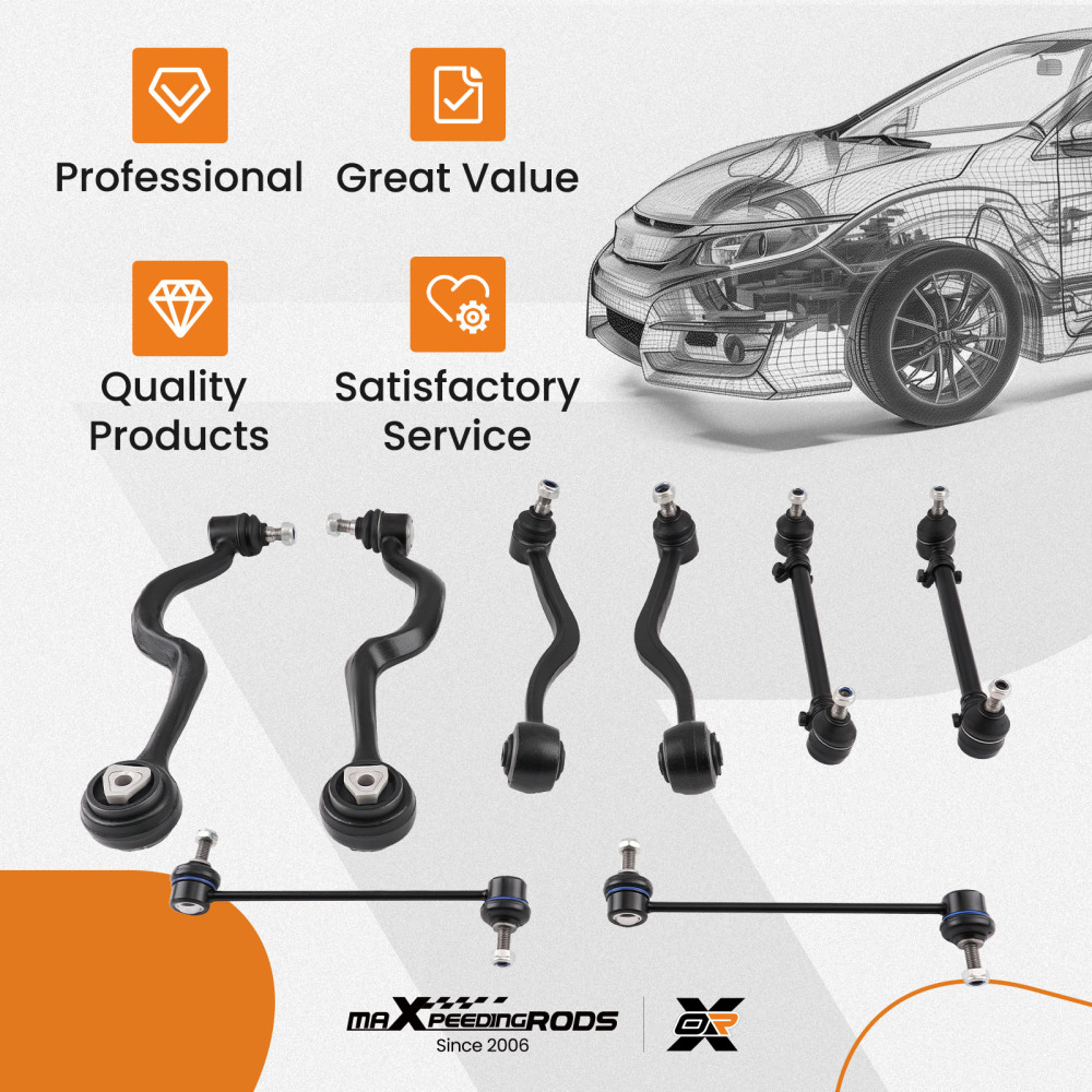 FRONT LOWERUPPER CONTROL ARMS WISHBONE compatible for BMW 5 SERIES E28 E34 6ER E24 7ER E32