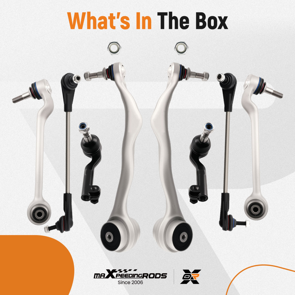 8pcs Front Control Arm Ball Joint Sway Bar Link Tie Rods compatible for BMW 430i 440i F30