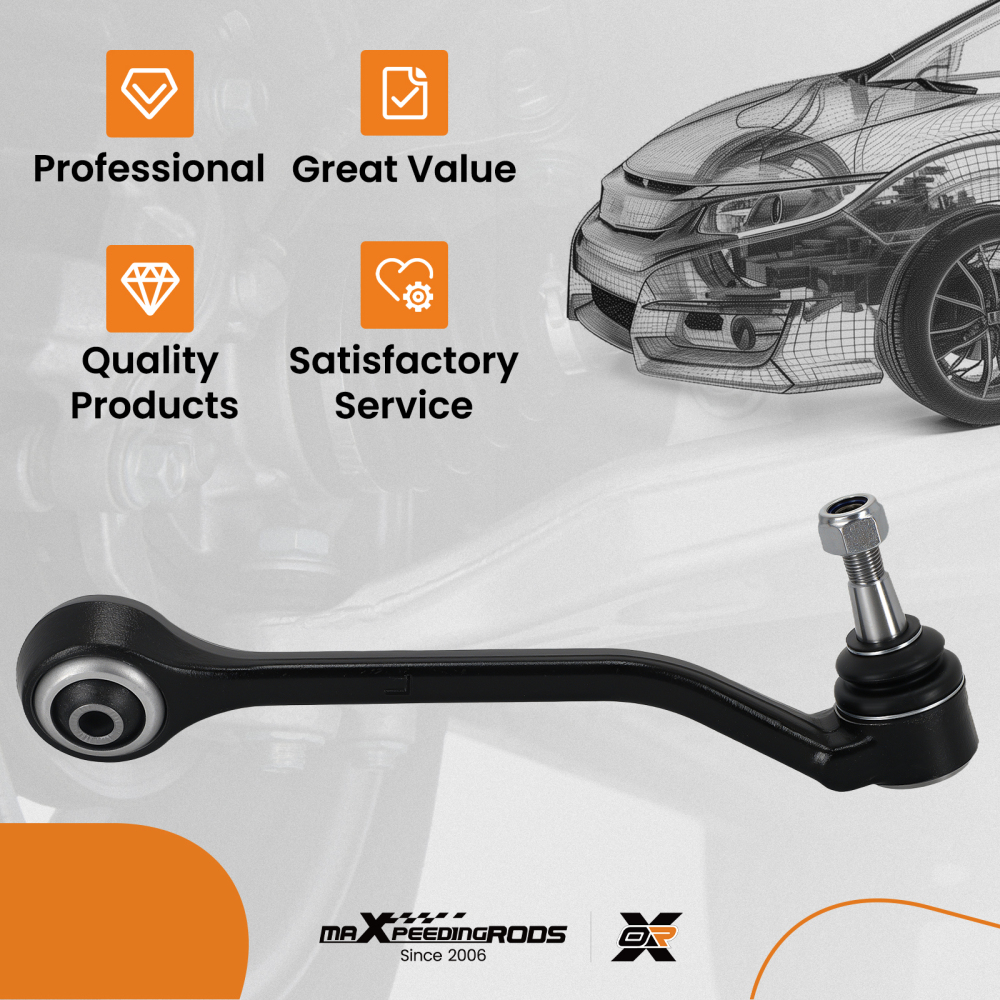Front Left Lower Rearward Control Arm w/Ball Joint for 2004 - 2009 2010 compatible for BMW X3