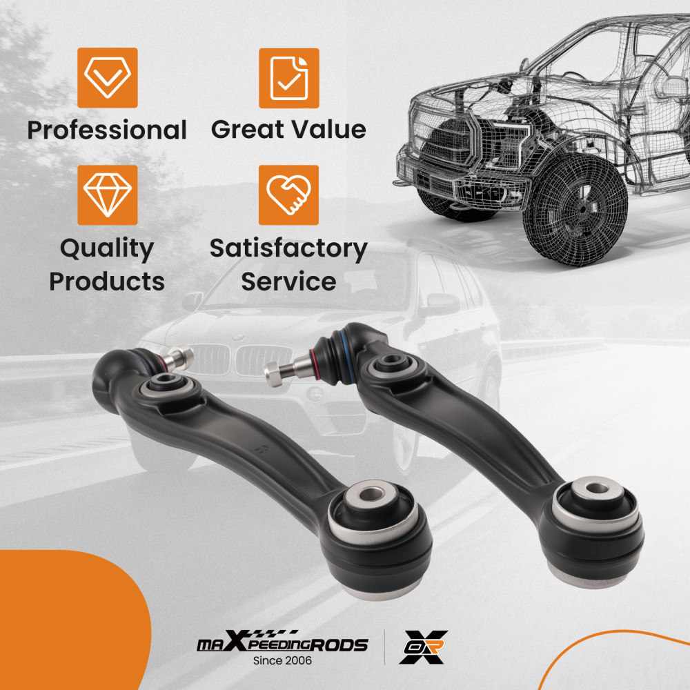 SET DI 2 BRACCETTI DI SOSTEGNO INFERIORI ANTERIORI compatibile per BMW X5 F15 2014-18 X6 F16