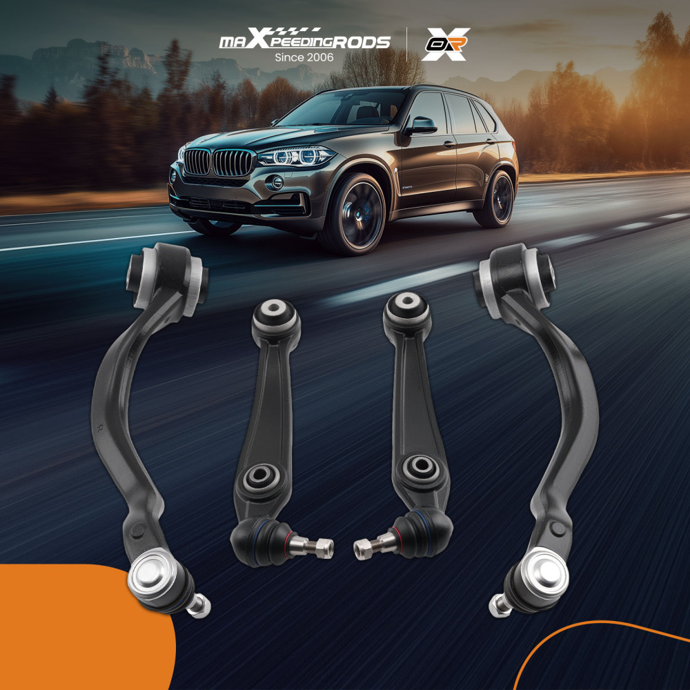 Front Lower Forward Rearward Control Arms Set compatible for BMW X5 2014-2018 X6 2015-2019