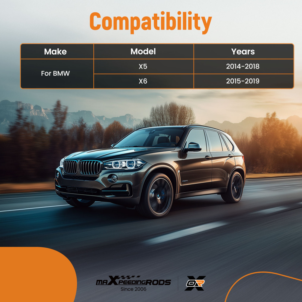 Front Lower Forward Rearward Control Arms Set compatible for BMW X5 2014-2018 X6 2015-2019