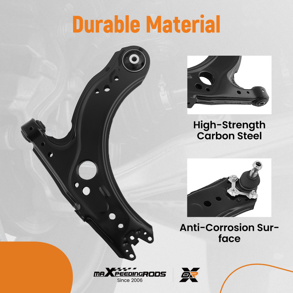 4PCS FRONT LOWER WISHBONES CONTROL ARMS compatible for VW GOLF BORA NEW BEETLE 1J0407151C