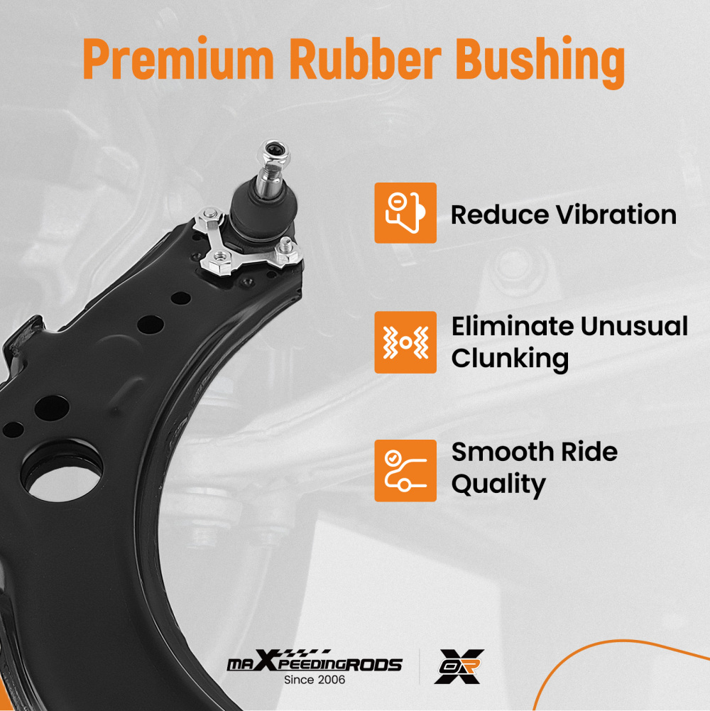 4PCS FRONT LOWER WISHBONES CONTROL ARMS compatible for VW GOLF BORA NEW BEETLE 1J0407151C