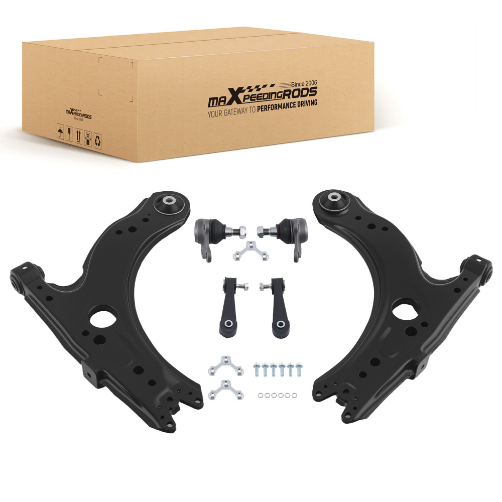 4PCS FRONT LOWER WISHBONES CONTROL ARMS compatible for VW GOLF BORA NEW BEETLE 1J0407151C