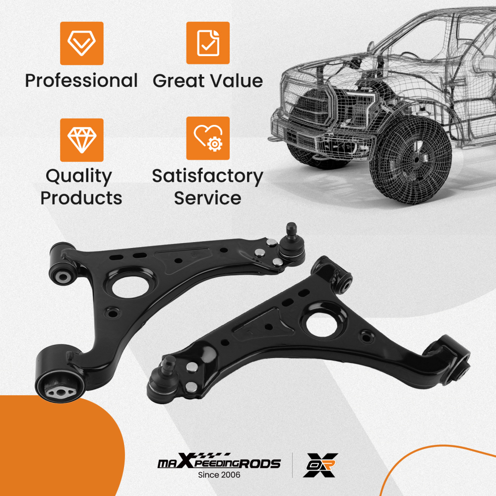 2x Front Lower Control Arms for 2013-2022 compatible for Buick Encore Chevrolet Trax K623137