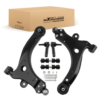 6x Front Lower Control Arm Sway Bar Outer Tie Rod compatible for Chevrolet Impala 2000-2013