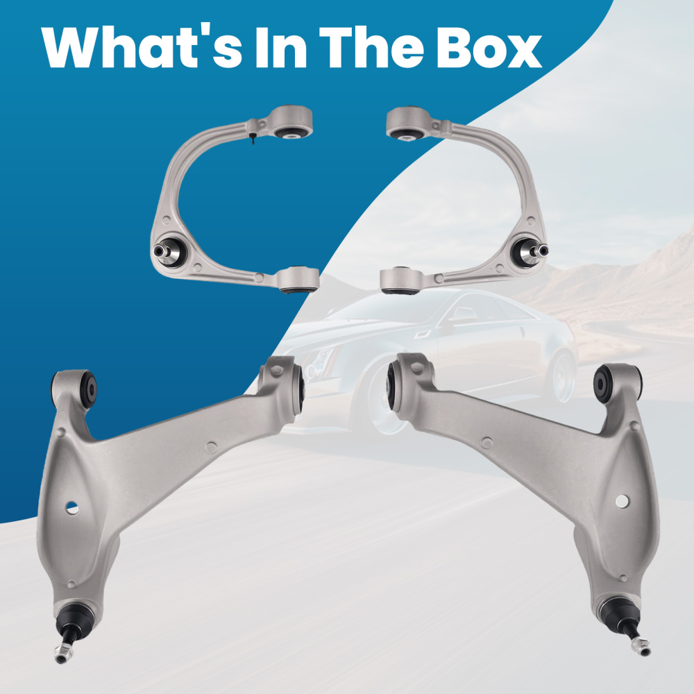 Front UpperLower Control Arms Ball Joints for 2008 2009 - 2013 compatible for Cadillac CTS