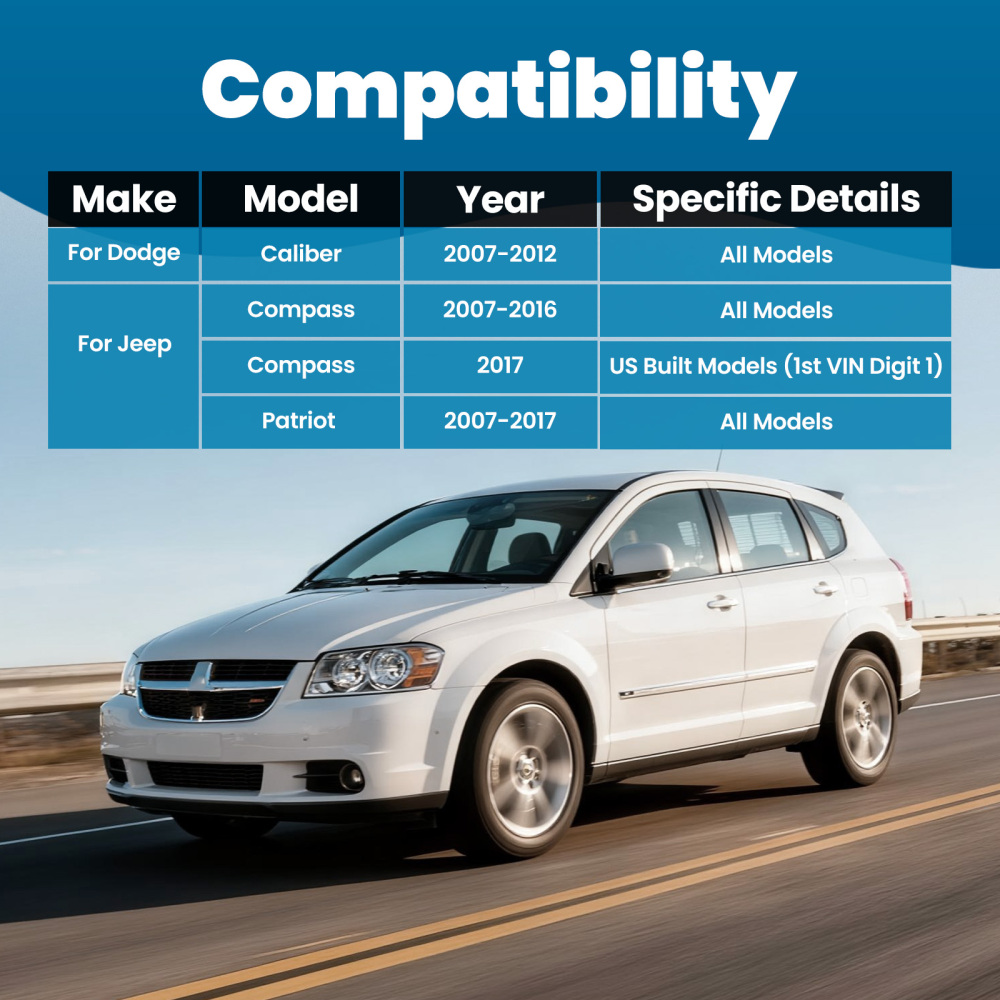 4Pc Front Suspension Lower Control Arms for 2007-17 compatible for Jeep Compass Patriot Caliber