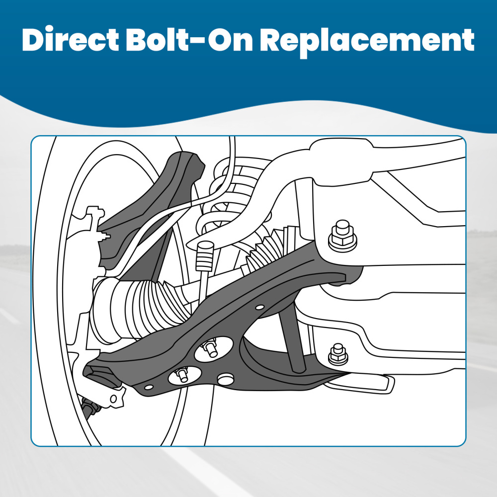 4Pc Front Suspension Lower Control Arms for 2007-17 compatible for Jeep Compass Patriot Caliber
