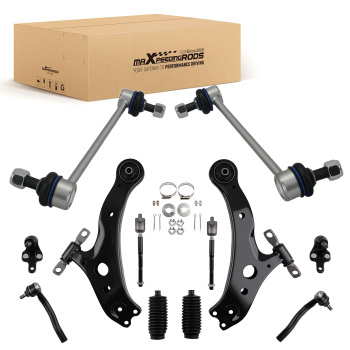 12x Lower Control Arm Ball Joint Tie Rod Sway Bar compatible for Toyota Camry Solara 04-08
