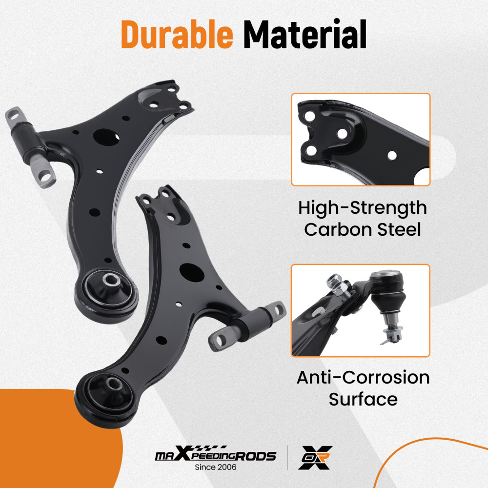 8x Lower Control Arm Ball Joint Tie Rod compatible for Toyota Camry Solara 2004-08 ES80602