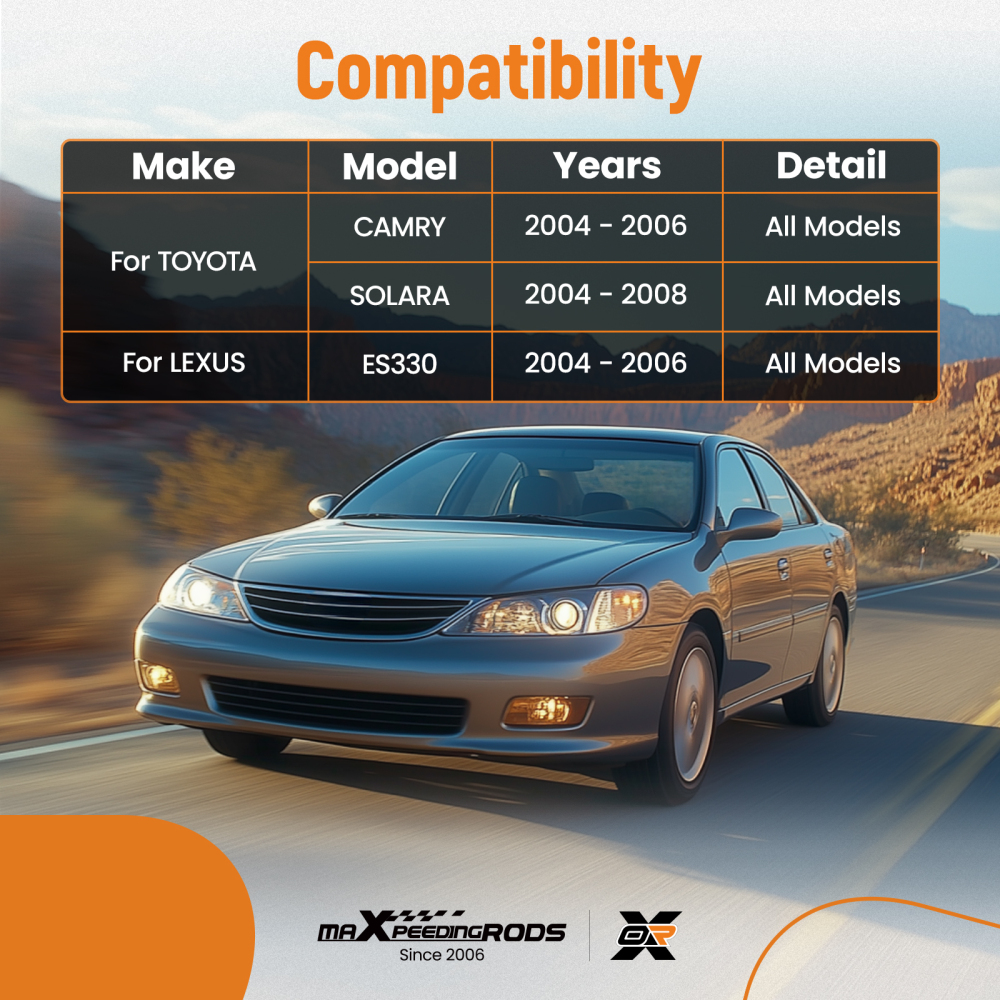 8x Lower Control Arm Ball Joint Tie Rod compatible for Toyota Camry Solara 2004-08 ES80602