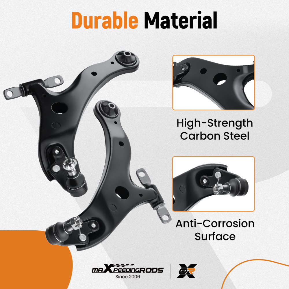 6x Driver Passenger Front Lower Control Arm compatible for Toyota Camry Avalon 2007-2011