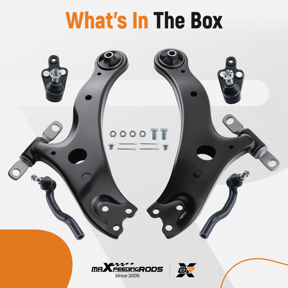 6x Driver Passenger Front Lower Control Arm compatible for Toyota Camry Avalon 2007-2011