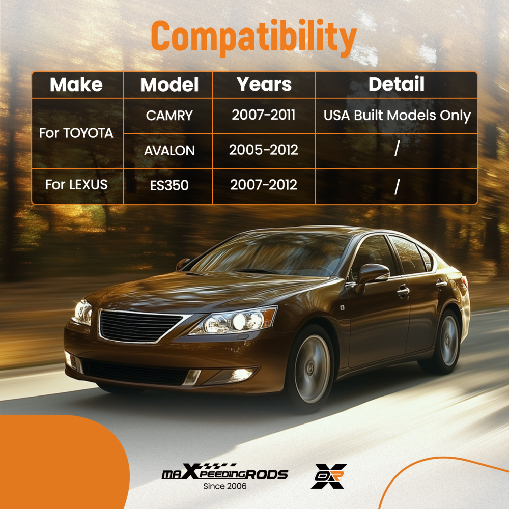 6x Driver Passenger Front Lower Control Arm compatible for Toyota Camry Avalon 2007-2011