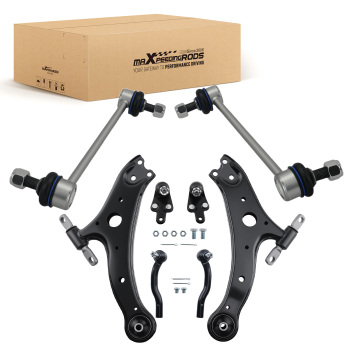 8PC Front Lower Control Arms Sway Bar Links compatible for Toyota Avalon 2005-2012 K620334