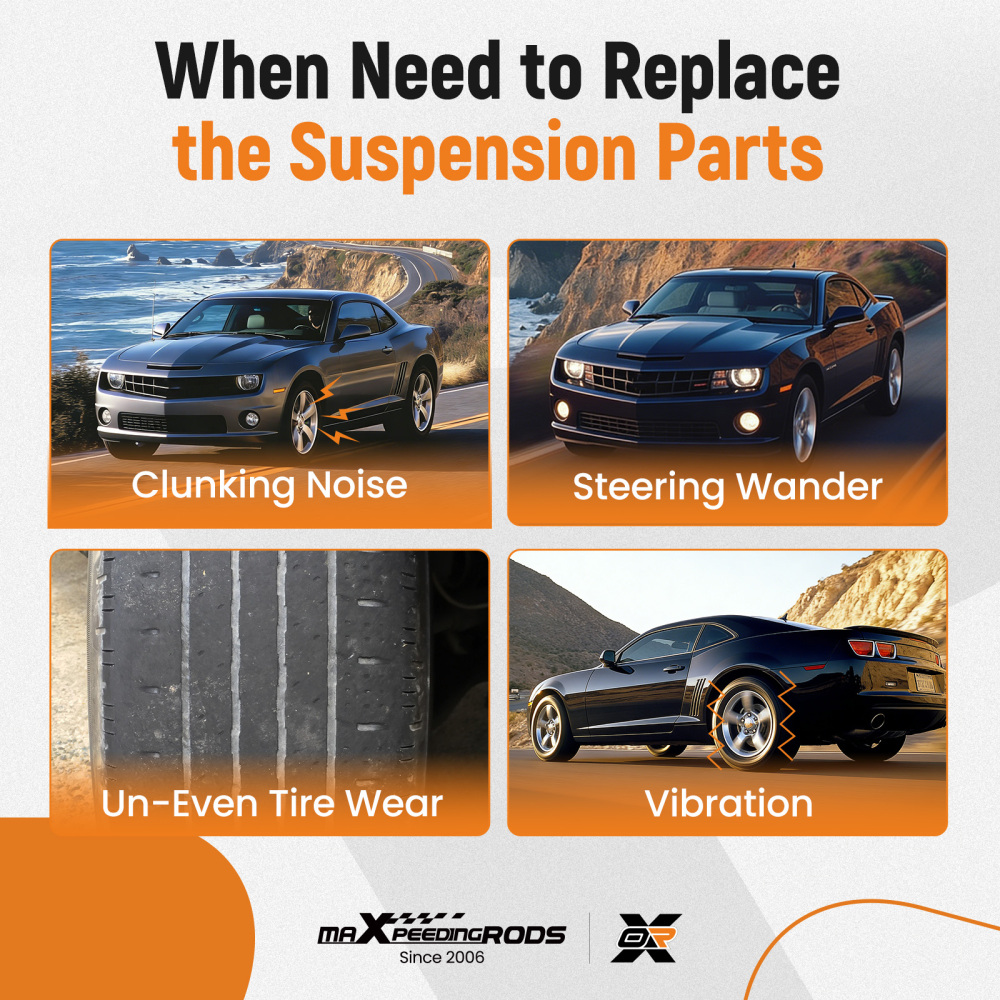 6pcs Front Lower Control Arms Sway Bar Links Kit For 2010-2015 compatible for Chevrolet Camaro