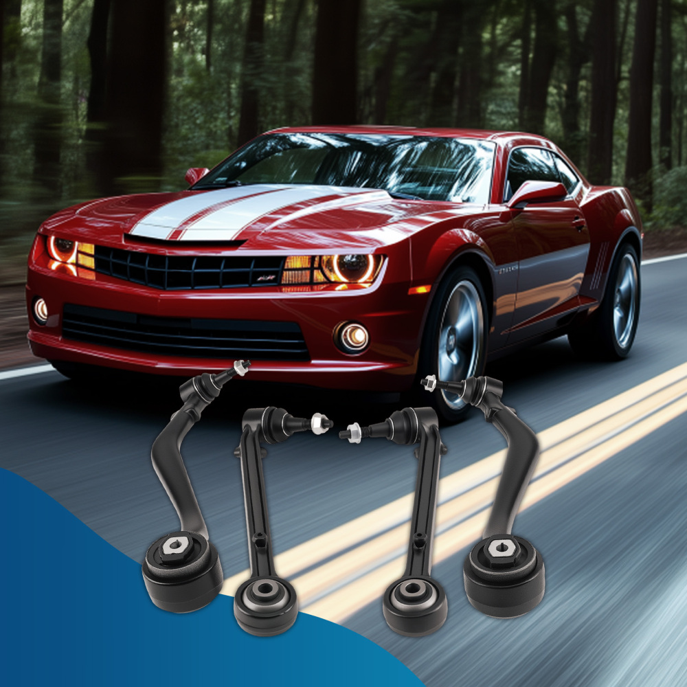 4x Front Lower Forward Rearward Control Arms for 2010 2011-2015 compatible for Chevy Camaro