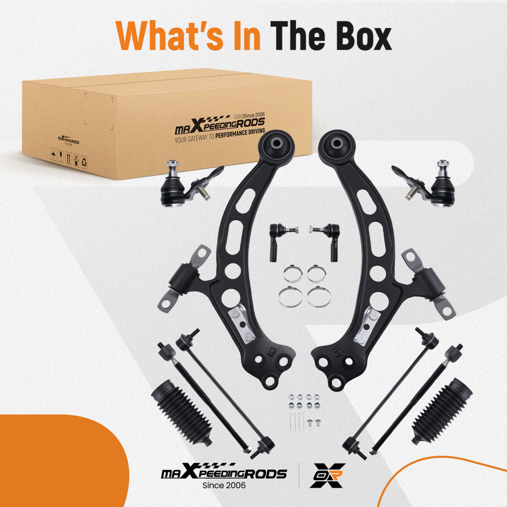 8PC Control Arm Kit compatible for Lexus ES300 1997-2001 K640191 K640192 Tie Rod Ends