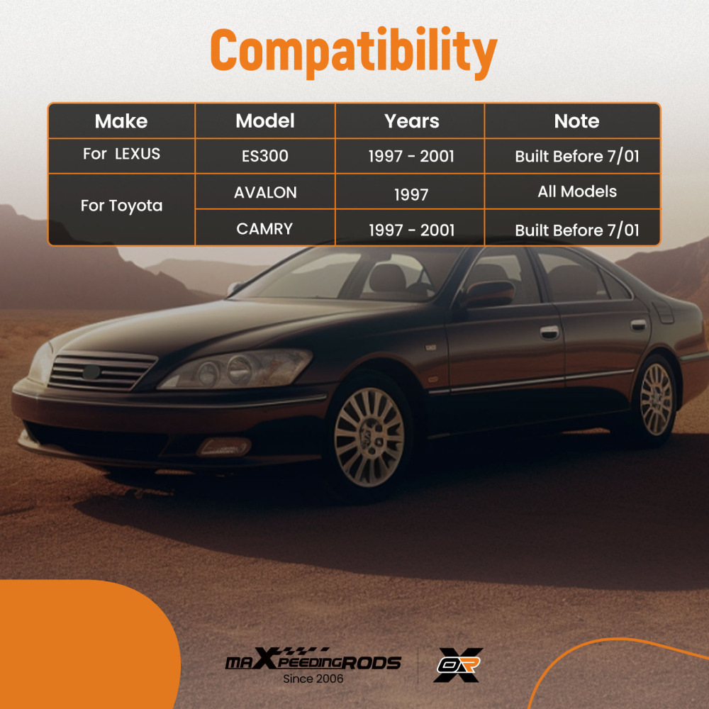 8PC Control Arm Kit compatible for Lexus ES300 1997-2001 K640191 K640192 Tie Rod Ends