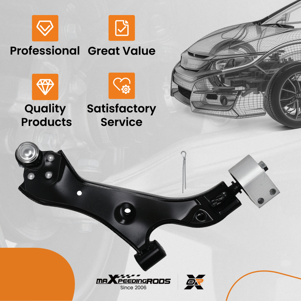 Front Left Lower Control Arm w/ Ball Joint for 2008-2010 compatible for Saturn Vue compatible for Suzuki XL-7