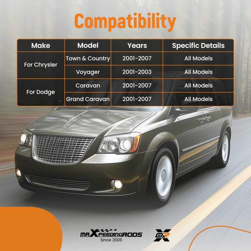 Front Lower Driver Side Control Arm with Ball Joint for 2001 - 07 compatible for Dodge Caravan