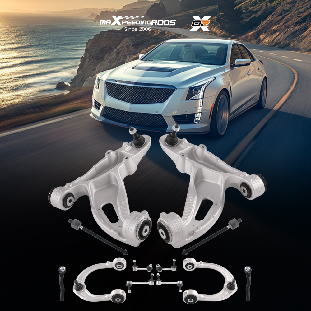 12pcs Front Upper Lower Control Arms for 2003 2004 2005 2006 2007 compatible for Cadillac CTS