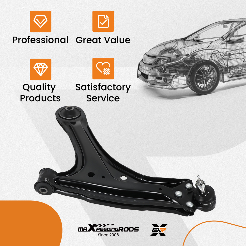 Driver Front Lower Control Arm For 1997-2003 compatible for Chevy Malibu 1999-2005 Grand Am