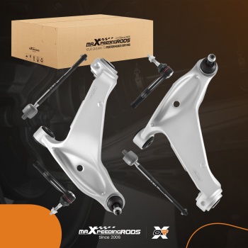 RWD Front Lower Control Arms w/ Ball Joint Tie Rods compatible for Cadillac CTS 2008-2015