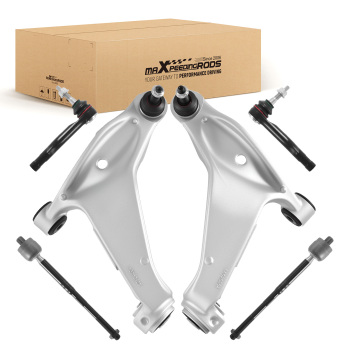 RWD Front Lower Control Arms w/ Ball Joint Tie Rods compatible for Cadillac CTS 2008-2015