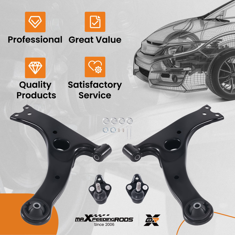 maXpeedingrods Front Lower Control Arm with Lower Ball Joint Compatible for Toyota Corolla 2003-2008