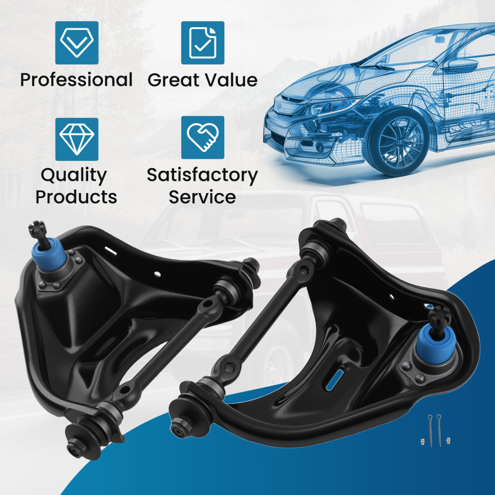 2x Front Upper Control Arm w/Ball Joint compatible for Regal Cutlass Grand Prix compatible for Monte Carlo