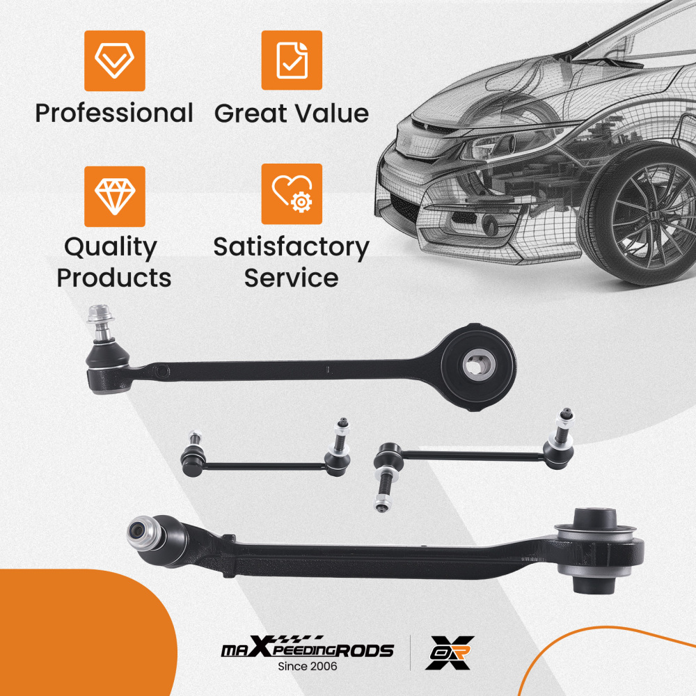 Front Lower Control Arm Ball Joint Sway Bar compatible for Chrysler 300 compatible for Dodge Charger 2006