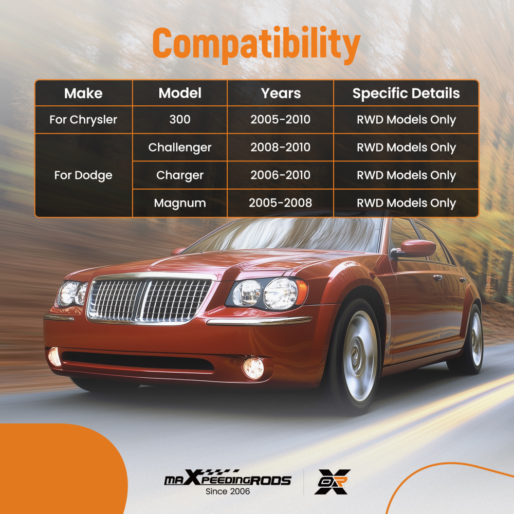 RWD Front Upper Control Arms Sway Bars Suspension Kit for 2005 - 10 300 Charger