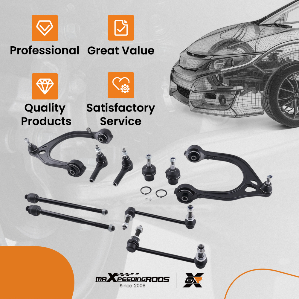 RWD Front Upper Control Arms Sway Bars Suspension Kit for 2005 - 10 300 Charger