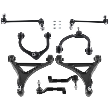8x Front Control Arms Ball Joints Sway Bars for 07-10 compatible for Dodge Charger Magnum 300