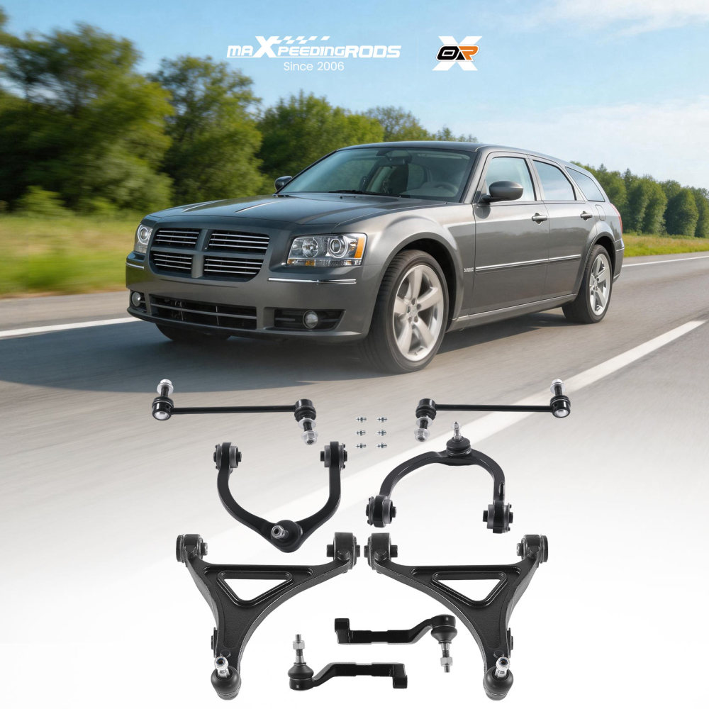 8x Front Control Arms Ball Joints Sway Bars for 07-10 compatible for Dodge Charger Magnum 300