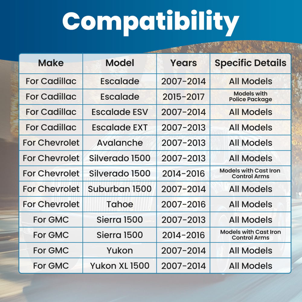 RH Front Upper Control Arm for 2007-13 compatible for Chevy Silverado GMC Sierra Yukon XL 1500