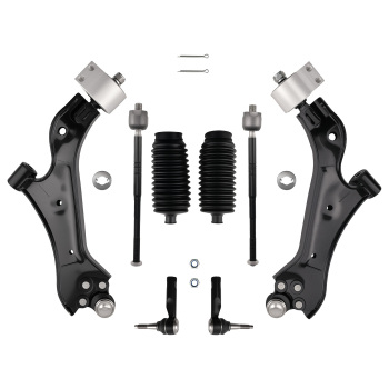 Front Lower Control Arms Tie Rods Kit compatible for Chevy Equinox 2010-2017 Terrain 2.4L