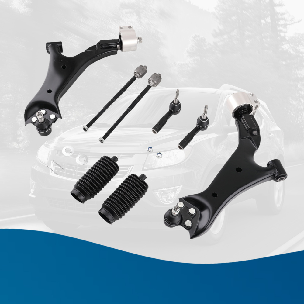 Front Lower Control Arms Tie Rods Kit compatible for Chevy Equinox 2010-2017 Terrain 2.4L