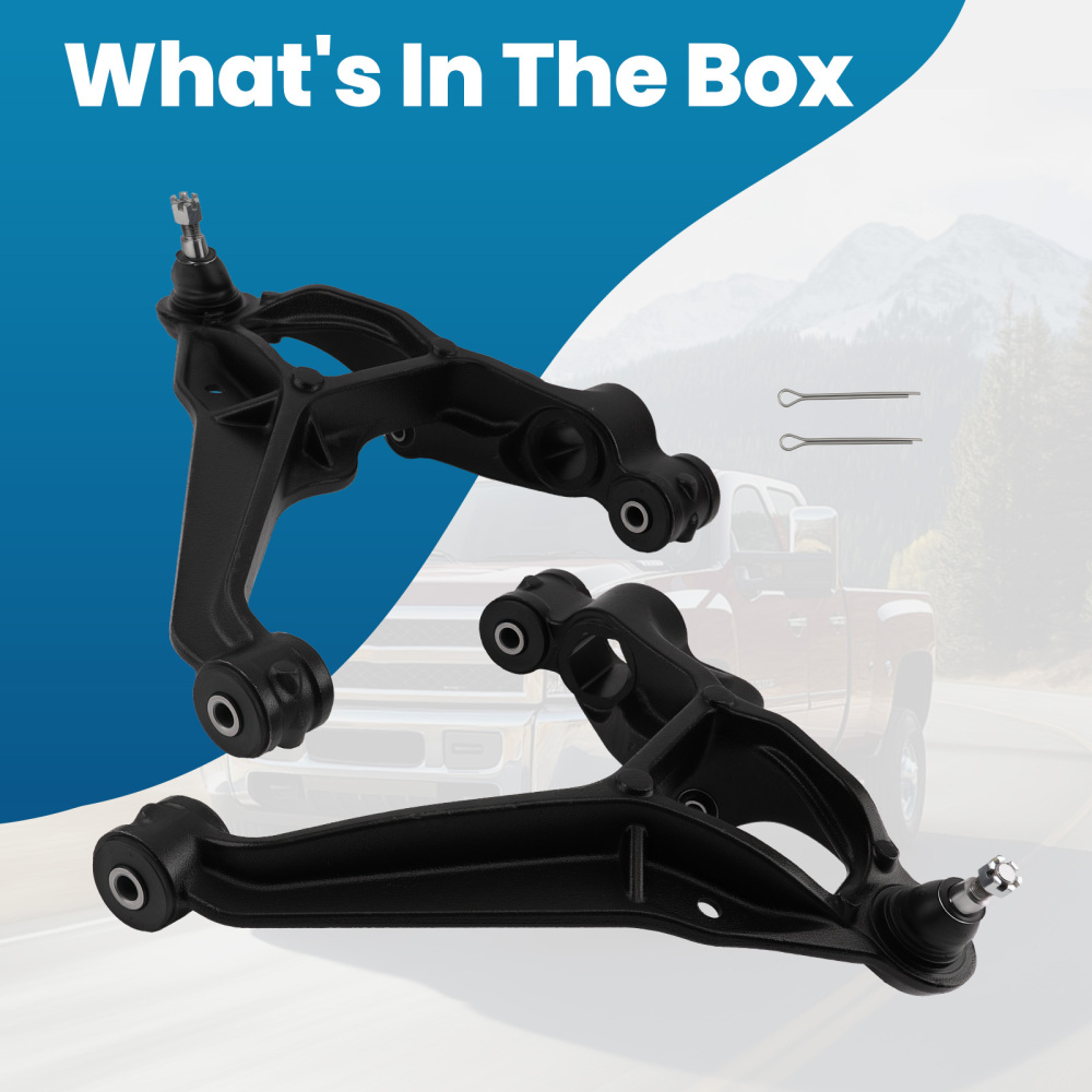 Front Lower Control Arms w/Ball Joints for 2011-19 compatible for Silverado Sierra 2500 3500 HD