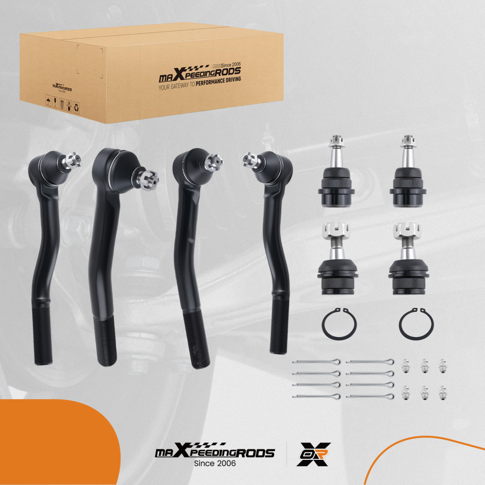 Front UpperLower Ball Joints Tie Rod Ends for 1999 2000 - 2004 Grand Cherokee