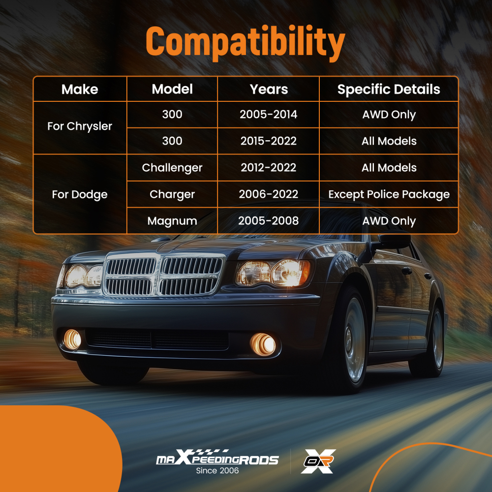 Rear RH Upper Rearward Control Arm for 2012 - 2022 compatible for Dodge Charger Challenger 300