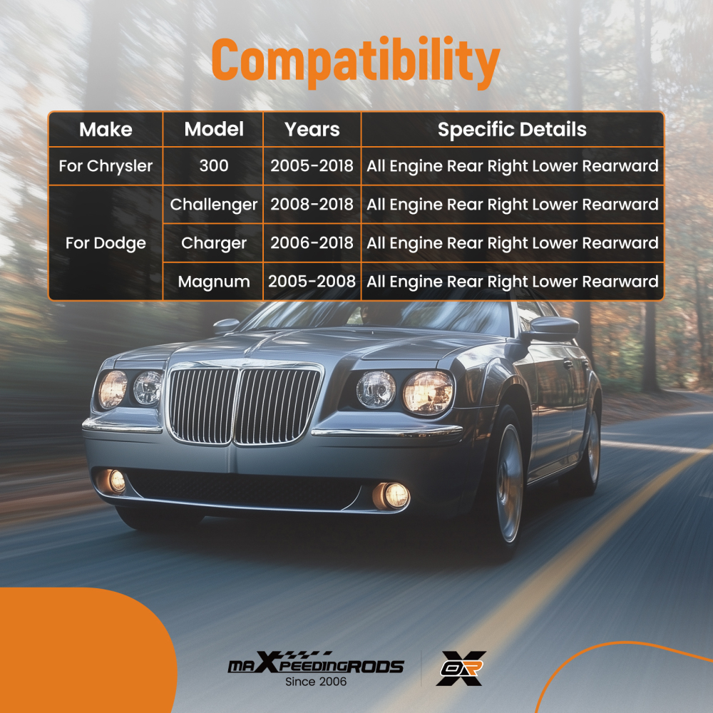 Rear Right Lower Control Arm compatible for Dodge Charger Challenger compatible for Chrysler 300 2005-2018