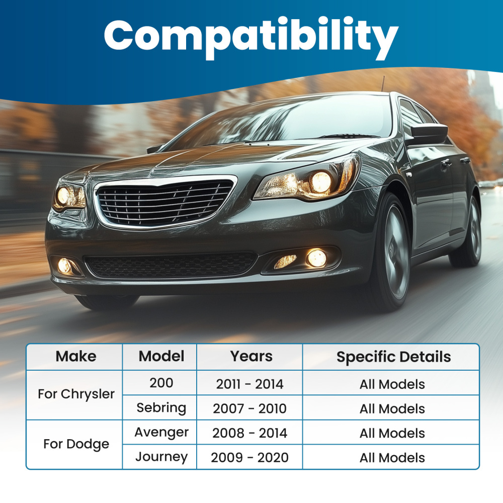 4x Front Lower Control Arm Ball Joint Kit compatible for Dodge Journey Avenger Sebring 200